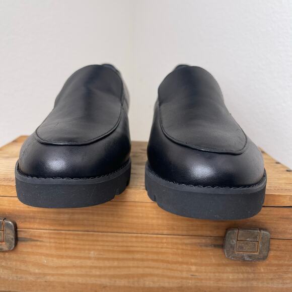 Vionic Kensley Black Leather Lug Sole Loafers Women’s 9 Comfort Shoes Orthotic - Picture 4 of 10